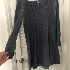 Gray Long Sleeved Dress